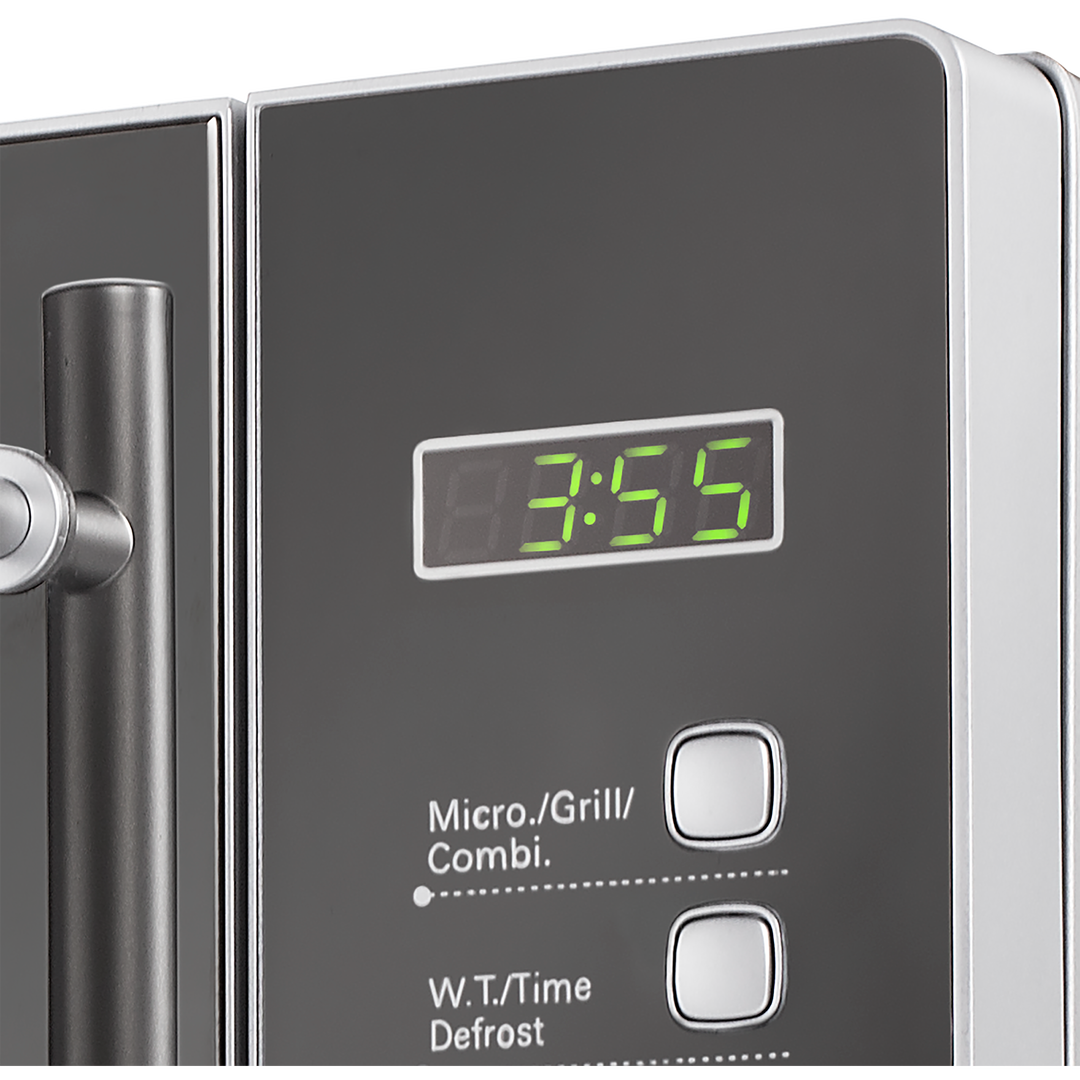 Microondas de uso fácil con capacidad de 20 L. Gracias a los 5 ajustes podrá (re)calentar o descongelar su comida fácilmente. Tiene temporizador.