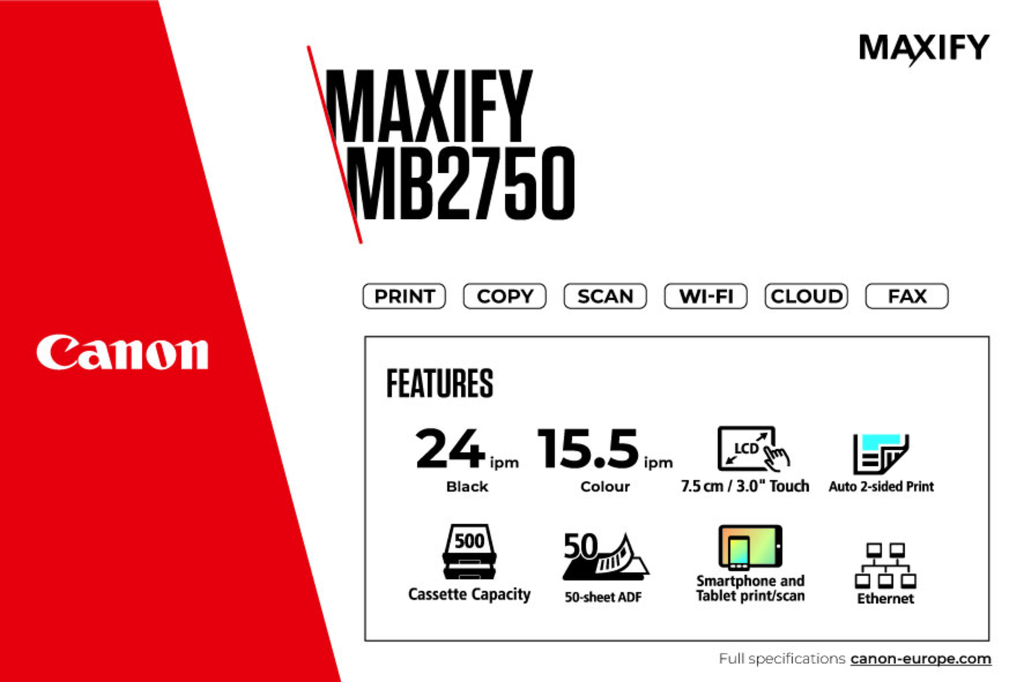 Impresora Multifunci&oacute;n MAXIFY MB2750