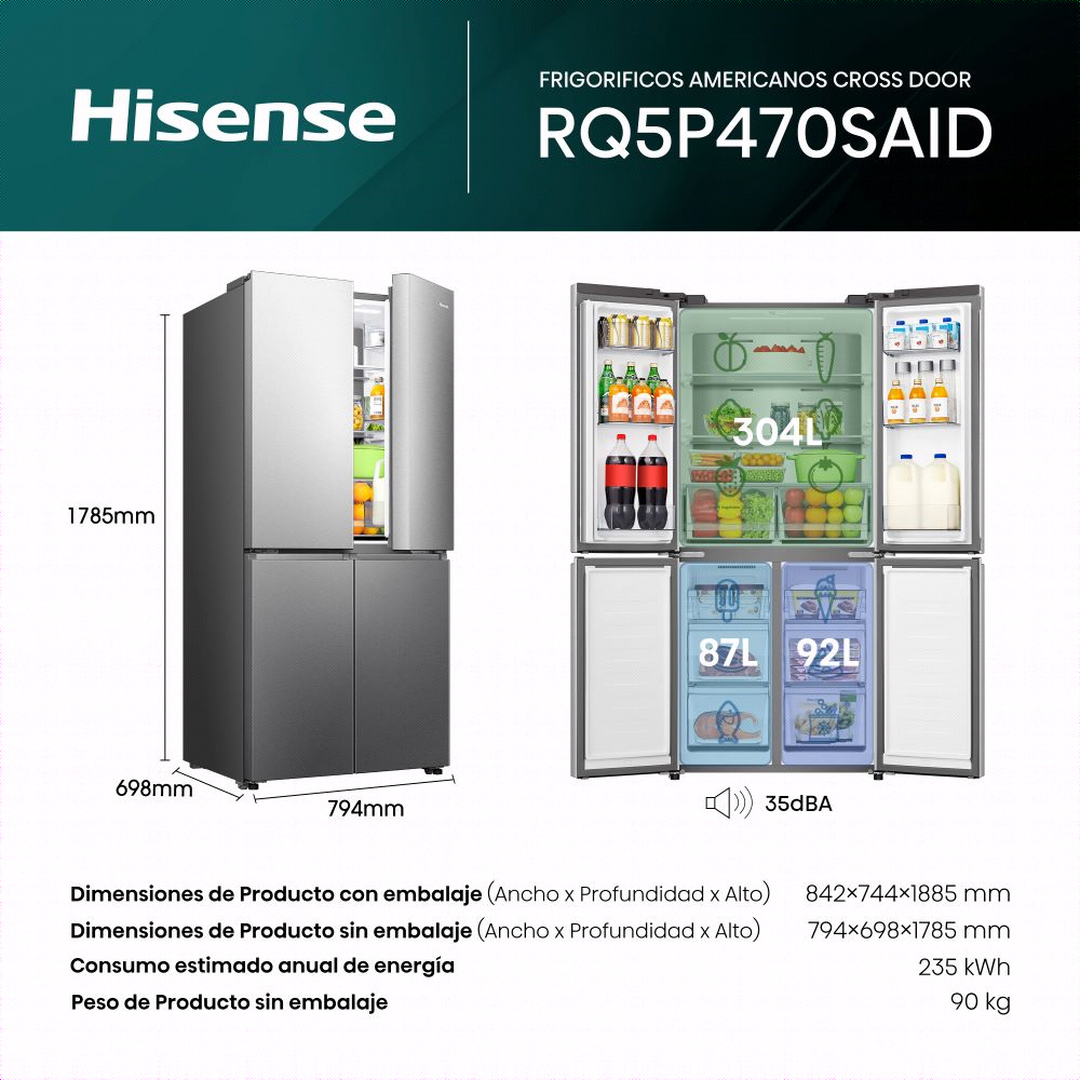 Nevera Hisense RQ5P470SAID