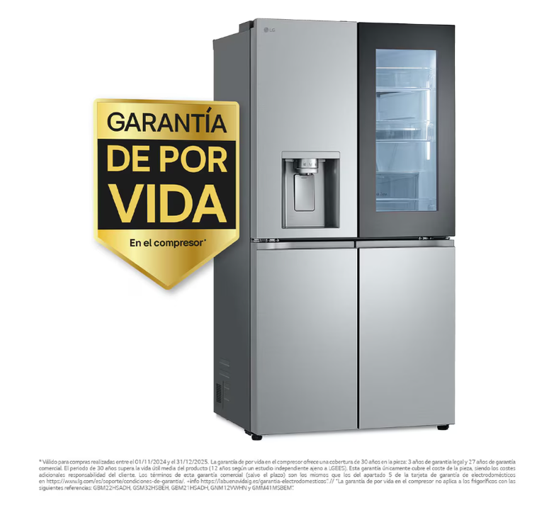 Dise&ntilde;o Premium y elegante, perfectamente integrado en el dise&ntilde;o de tu cocina. Puerta plana que completa el dise&ntilde;o minimalista y Premium de este frigor&iacute;fico LG GMG960MBEE.