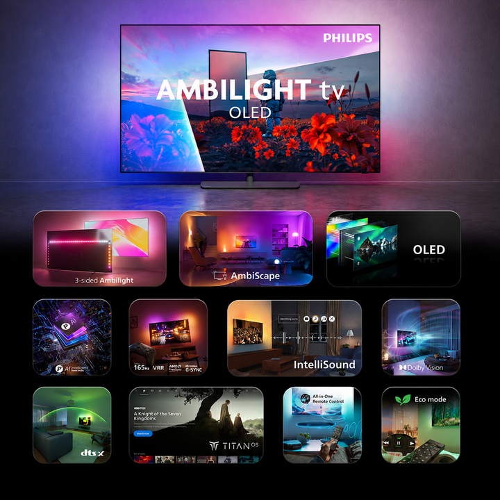 Smart TV 55" 55OLED811/12 4K OLED Ambilight