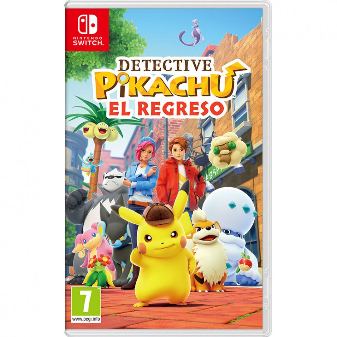 DETECTIVE PIKACHU: EL REGRESO NINTENDO SWITCH VERSI&Oacute;N ESPA&Ntilde;OLA

&iexcl;Te damos la bienvenida a Ryme City!

Los humanos y Pok&eacute;mon de esta ciudad viven en armon&iacute;a unos con otros. Un lugar lleno de vida donde conocer&aacute;s a un Pikachu directo, cascarrabias (aunque sorprendentemente adorable), amante del caf&eacute; y que dice ser un detective de primera. 000 futbolistas con licencia, 700 equipos y 30 ligas en la experiencia futbol&iacute;stica m&aacute;s aut&eacute;ntica hasta la fecha.

DETECTIVE PIKACHU: EL REGRESO PARA NINTENDO SWITCH

Dos cabezas piensan mejor que una

Pikachu trabaja codo con codo con su joven compa&ntilde;ero Tim Goodman. Juntos resolver&aacute;n los misteriosos incidentes que est&aacute;n teniendo lugar por toda la ciudad.
&iexcl;Que comience la investigaci&oacute;n!

Esperamos que tengas ganas de descubrir estas aventuras llenas de misterio junto a Tim y su charlat&aacute;n compa&ntilde;ero Pikachu, &iexcl;un equipo de detectives que solo encontrar&aacute;s en el mundo de Pok&eacute;mon!