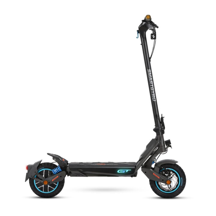 Patinete eléctrico Rockway GT con doble suspensión, motor de 1800w de potencia máxima, batería de 15.000 mAh donde podrás recorrer hasta 60km de autonomía.