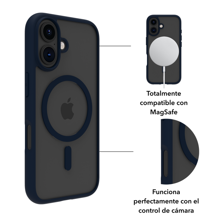Funda iPhone 16 Azul MS + ECO PROTECTOR+ PowerBank Wireless 5.000mAh
