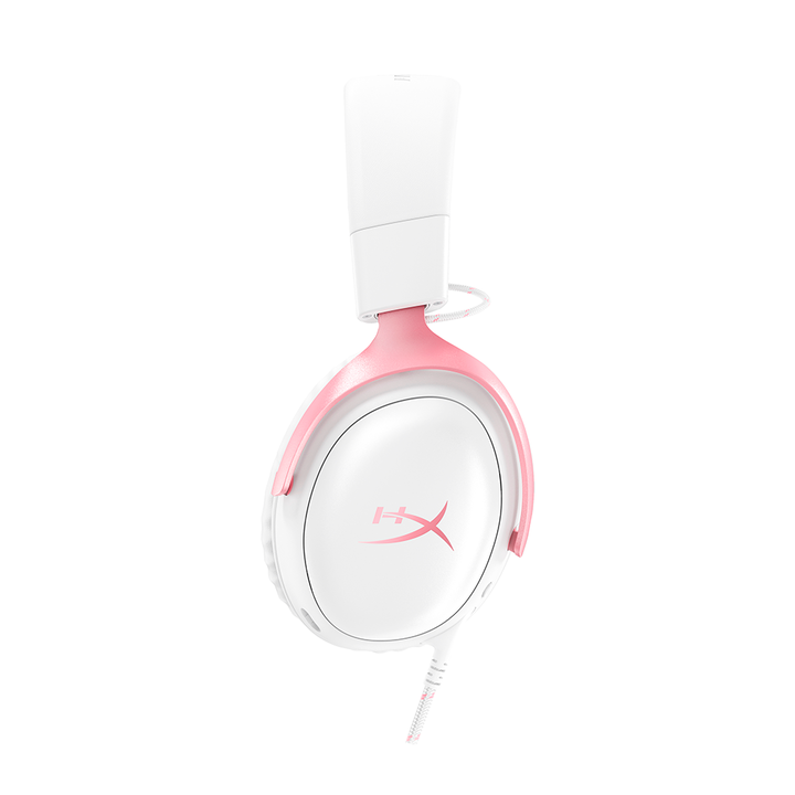 <p>"HyperX Cloud III - Auriculares gaming (blancos/rosas). Tipo de producto: Auriculares. Tecnolog&iacute;a de conectividad: Al&aacute;mbrico. Uso recomendado: Juego. Frecuencia de auricular: 10 - 21000 Hz. Peso: 308 g. Color del producto: Rosa, Blanco. Los HyperX Cloud III son la evoluci&oacute;n de nuestros legendarios Cloud II, que son reconocidos por su confort, calidad de sonido y durabilidad. Con la espuma viscoel&aacute;stica de calidad caracter&iacute;stica de HyperX en las almohadillas de la diadema y de las orejas, ofrece un ajuste c&oacute;modo perfecto para largas sesiones de juego. Tambi&eacute;n cuenta con unos nuevos transductores angulares recalibrados de 53 mm para una experiencia de escucha &oacute;ptima. El micr&oacute;fono mejorado de 10 mm captura con gran claridad las conversaciones dentro del juego y las llamadas. Los sencillos controles del casco de los auriculares te ofrecen un acceso r&aacute;pido y directo para silenciar el micr&oacute;fono o ajustar el volumen. El indicador LED de silencio del micr&oacute;fono muestra claramente si tienes el micr&oacute;fono silenciado. Compatibles con PC, PS5, PS4, Xbox Series X|S, Xbox One, Nintendo Switch, Mac y dispositivos m&oacute;viles. Disfruta de una comodidad y un sonido inigualables en tus plataformas favoritas.</p>
"