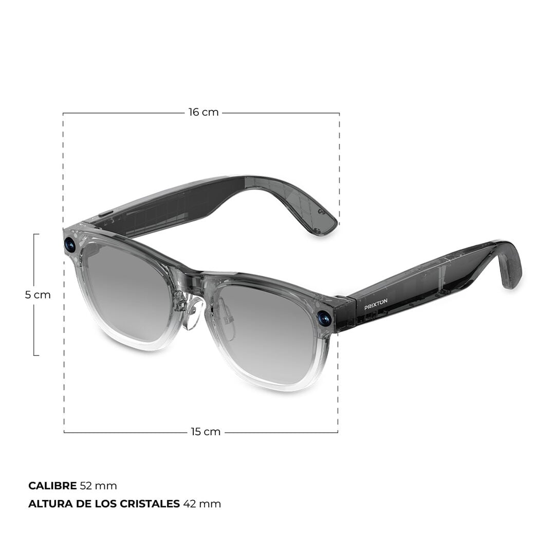Gafas con IA IRIS Black-Transparent