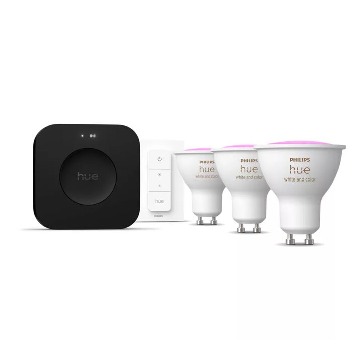 Kit Gu-10 Iniciaci&oacute;n HUE Philips con Bridge 3.0 Profesional

LED integrado RGB.

Controlable  por Zigbee & Bluetooth.

Consigue funciones de iluminaci&oacute;n inteligente superpotentes con Hue Bridge Pro. Equipado con un nuevo chip capaz de ejecutar algoritmos complejos y funciones basadas en inteligencia artificial, es m&aacute;s r&aacute;pido y potente que nunca. A&ntilde;ade color ambiental a cualquier habitaci&oacute;n con las bombillas de color incluidas y un c&oacute;modo control con el interruptor incluido.