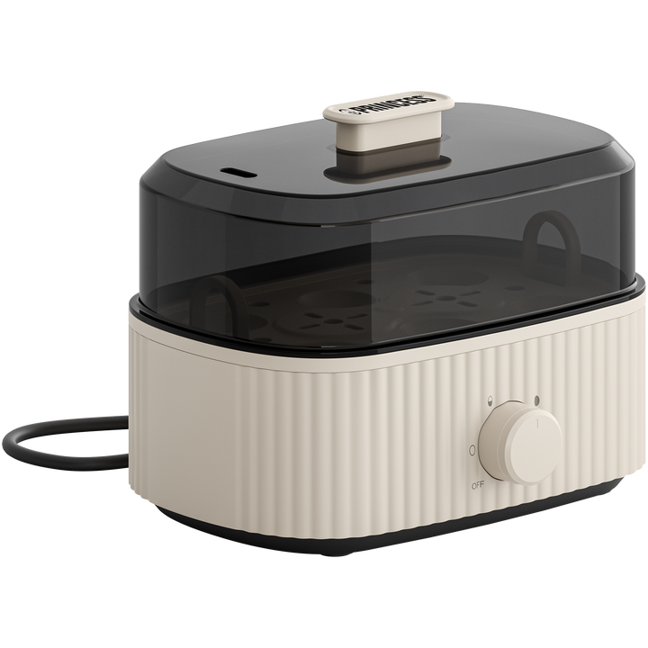 Descubre la combinación perfecta con el Set de Desayuno Princess Wave, compuesto por el tostador, el hervidor de agua y un cocedor de Huevos. El tono beige suave le da al aparato una apariencia sutil y elegante que se integra perfectamente en cualquier estilo de cocina.