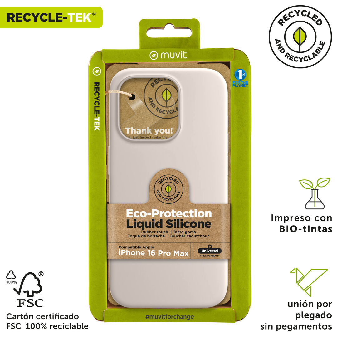 Funda Liquid silicone iPhone 16 Pro Max nude