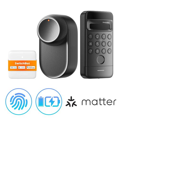 SwitchBot Lock Ultra Vision combo con teclado num&eacute;rico y reconocimiento facial.