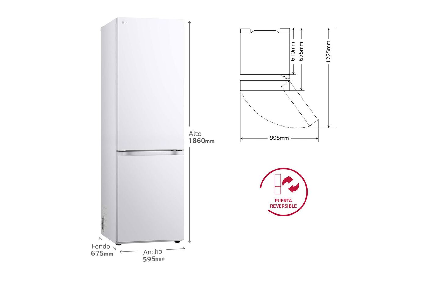 ¡Si estás pensando en renovar tu cocina, compra Frigorífico combinado LG GBV5140CSW.ASWQEUZ y otros productos LG! ¡La mejor calidad al mejor precio ya está a tu alcance!