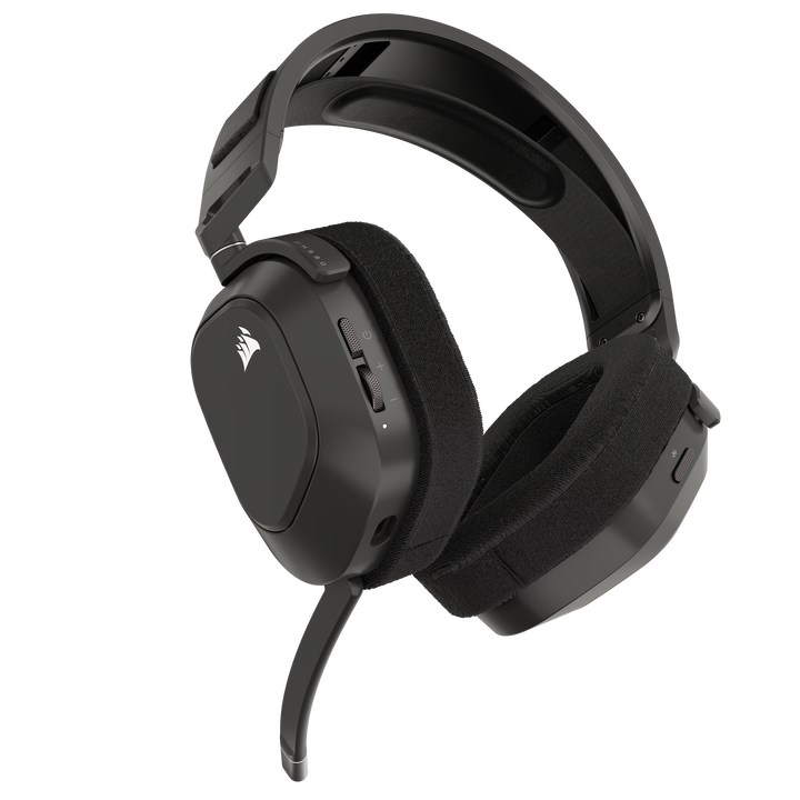 Forje su legado con los auriculares para juegos multiplataforma CORSAIR HS80 MAX. Disfrute de audio real a trav&eacute;s de conexi&oacute;n inal&aacute;mbrica de alta fidelidad de 2,4 GHz y Bluetooth, con Dolby Atmos inmersivo y un micr&oacute;fono omnidireccional de alto rendimiento.