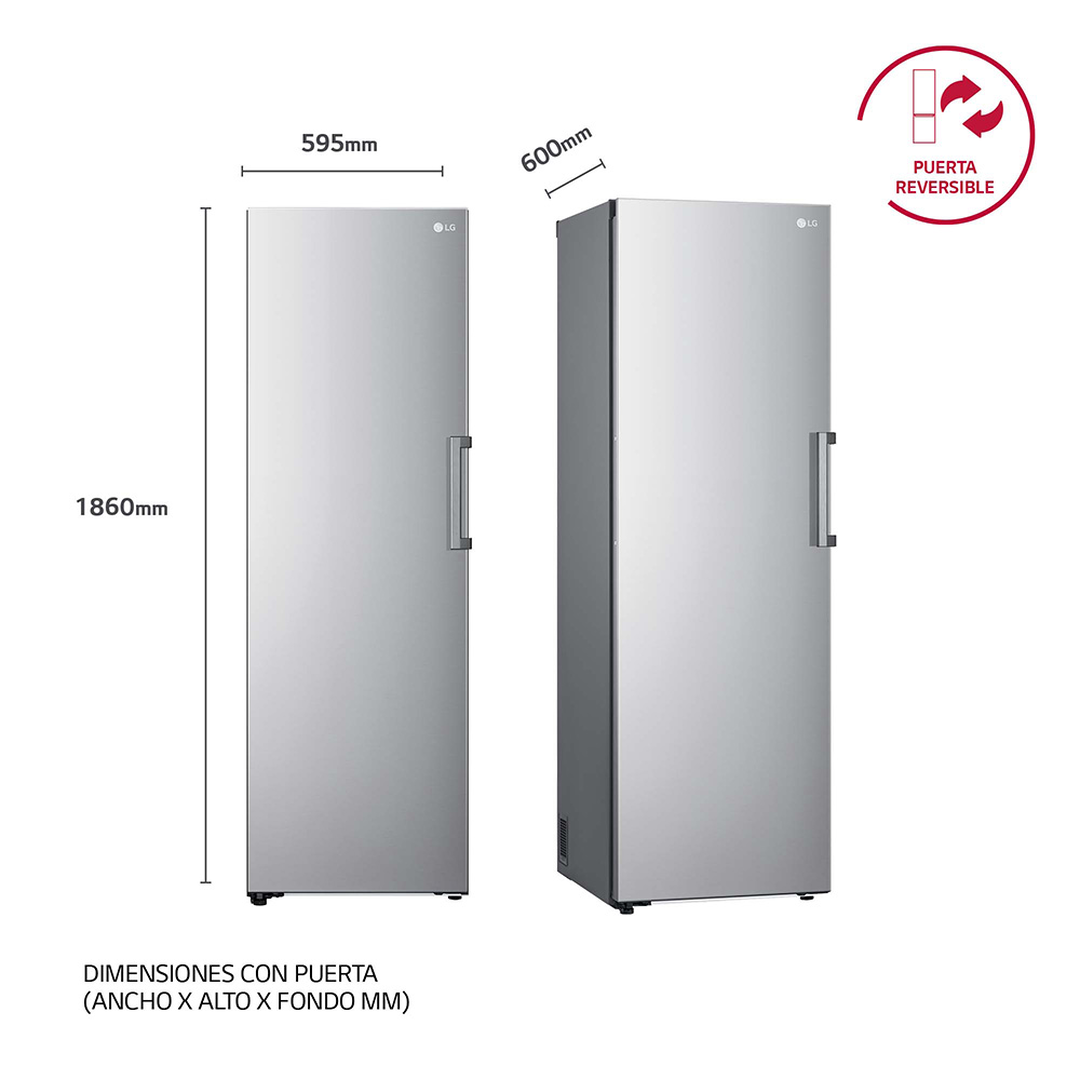 Congelador Vertical GFT41PZGSZ 324 L Inox