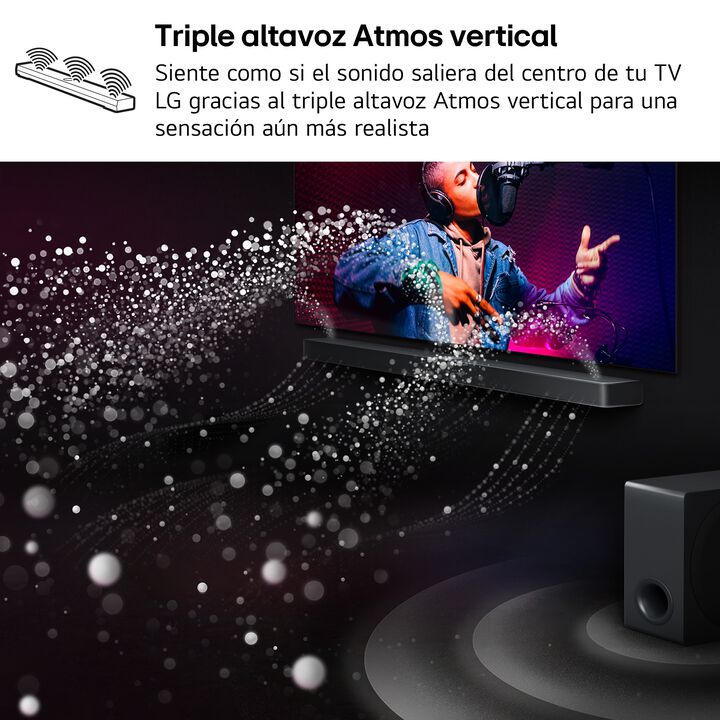 Barra 7.1.3 670 W Dolby Atmos con sub y altavoces traseros inalámbricos.