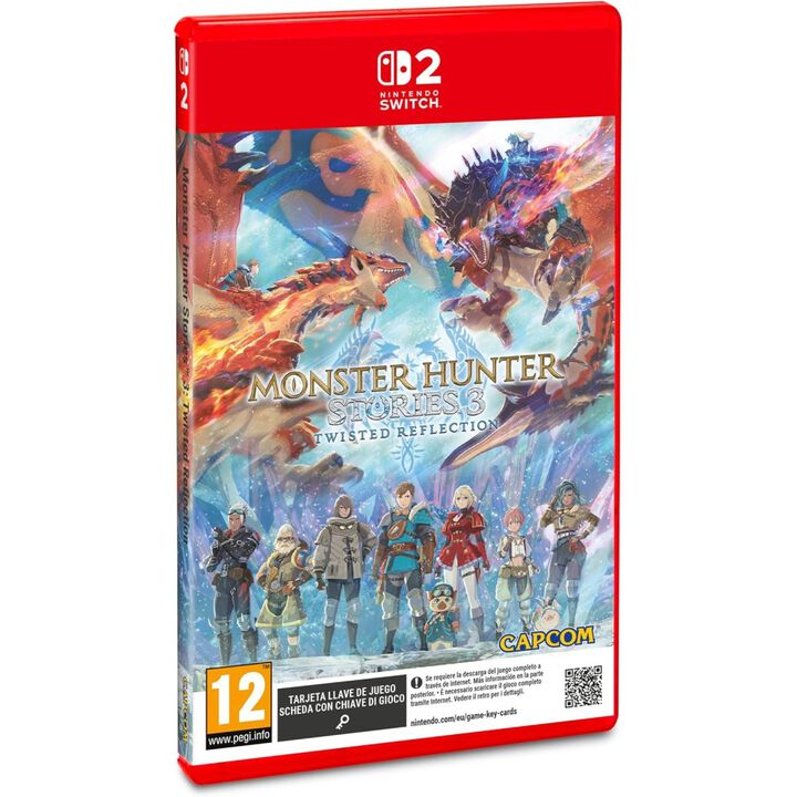 MONSTER HUNTER STORIES 3 TWISTED REFLECTION SWITCH2 TARJETA LLAVE DE JUEGO PARA NINTENDO SWITCH 2 VERSI&Oacute;N ESPA&Ntilde;OLA GARANT&Iacute;A EUROPEA EUROPEAN WARRANTY

Azuria y Vermeil: dos pa&iacute;ses camino de su destrucci&oacute;n.Cuando parece que todo est&aacute; perdido, hallan un huevo. Contiene un Rathalos, una especie que se cre&iacute;a extinta. Sin embargo, esta t&iacute;mida luz de esperanza pronto se apaga, dando paso a la oscuridad de la desesperaci&oacute;n. Del huevo no sale un Rathalos, sino gemelos, con la marca de Cornazul que se remonta a la desastrosa guerra civil de 200 a&ntilde;os atr&aacute;s. El mundo natural est&aacute; al borde de la destrucci&oacute;n, con un sinf&iacute;n de especies de monstruos que se enfrentan a la extinci&oacute;n. En la sombra de estos aciagos acontecimientos, las llamas de la guerra se reavivan. Dos pa&iacute;ses y dos Rathalos. Un Rider y su fiel Rathalos, azotados por los vientos del destino, se embarcan en un viaje en busca de la verdad.

    Entrena a tu equipo: Construye tu equipo y crea lazos con Monstruos ic&oacute;nicos de la saga Monster Hunter como Chatacabra o Rey Dau
    Lucha por turnos: Experimenta combates estrat&eacute;gicos por turnos usando el popular sistema de piedra, papel o tijera con Fuerza, Velocidad y T&eacute;cnica.
    Elabora tu estrategia con diferentes movimientos y desata ataques de aliento a larga distancia o golpes cuerpo a cuerpo para tomar ventaja. O acumula energ&iacute;a para el nuevo Asalto Sincronizado, donde todo tu equipo une fuerzas para infligir un da&ntilde;o masivo.
    Explora un mundo mejorado: Disfruta de nuevos gr&aacute;ficos 3D estilizados que dan vida a la serie Monster Hunter Stories. Explora de manera fluida amplios entornos sin transiciones de pantalla durante acciones de montura, como volar o escalar, ofreci&eacute;ndote una sensaci&oacute;n de libertad e inmersi&oacute;n mientras recorres &aacute;reas abiertas.