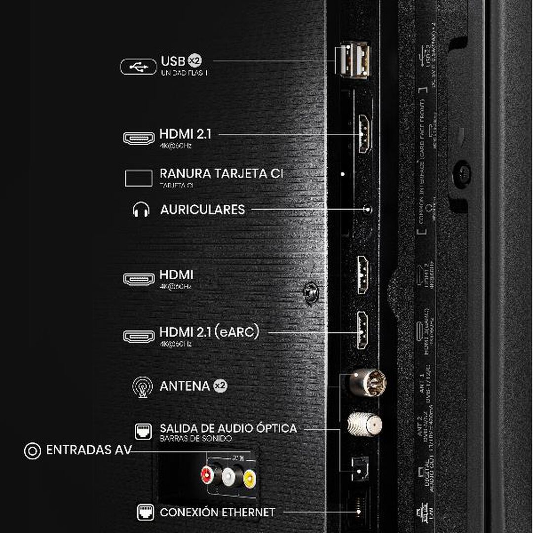 Hisense TV 43" 109,2 cm 4K Ultra HD Smart TV Wifi Negro 300 cd / m² Dolby Vision