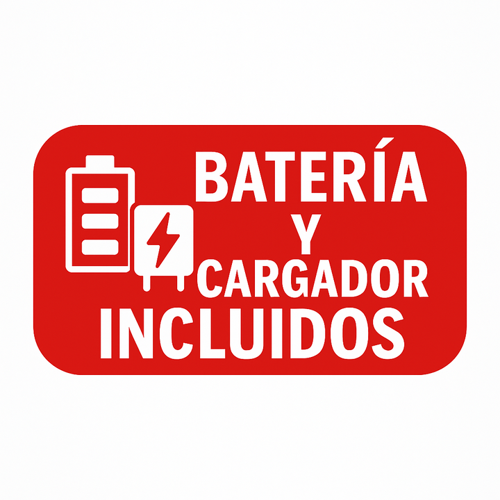 Mini Motosierra 18V, con refrigeraci&oacute;n manual, y 1 bater&iacute;a de 4 Ah + cargador
