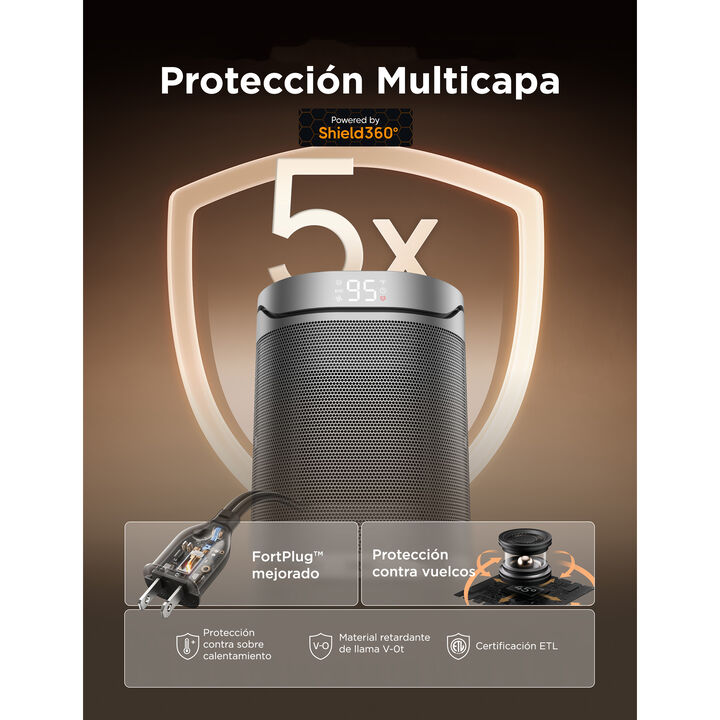 El calefactor port&aacute;til con termostato de Dreo es la mejor opci&oacute;n para calentar tu casa de forma r&aacute;pida con el calor que se envuelve en todas direcciones gracias a la tecnologia Hyperamic.