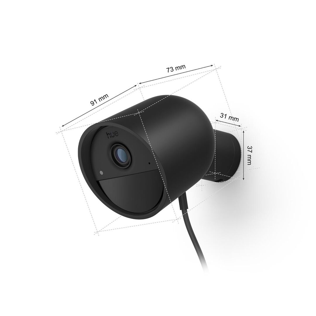C&aacute;mara Videovigilancia Hue Secure 2K cable pared