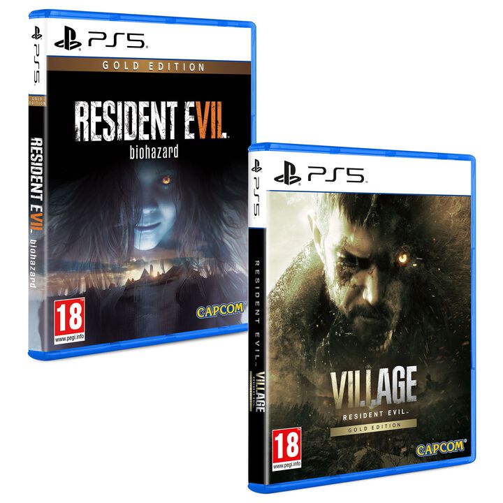 Pack Videojuegos Resident Evil 7 Gold Edition y Resident Evil Village Gold Edition PS5