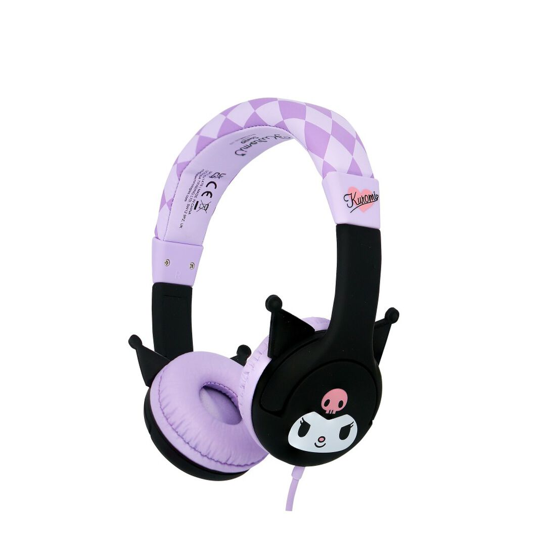 Auricular Infantil +Cable Kuromi Limitador Volumen