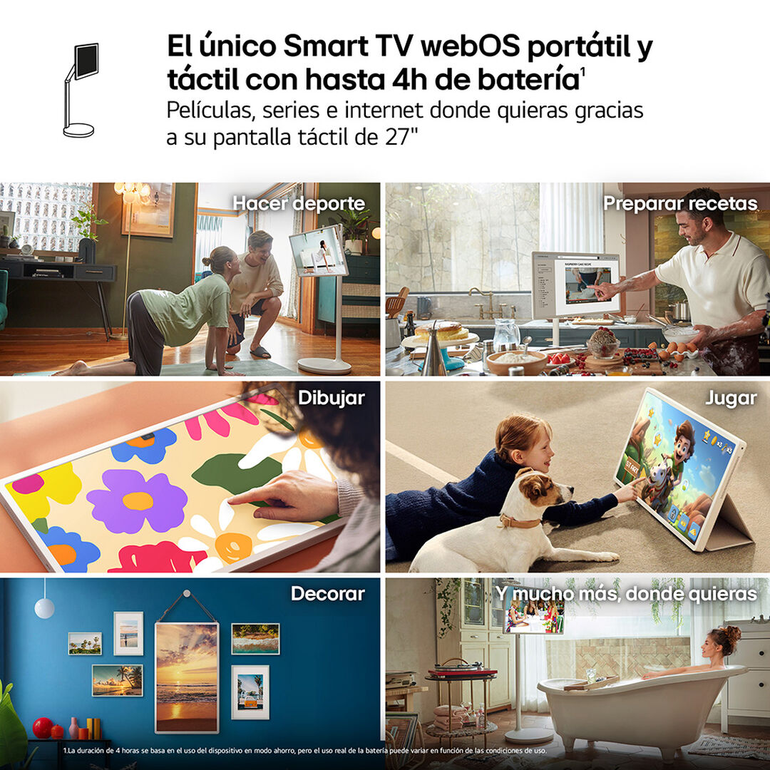 Smart TV 27" QHD Port&aacute;til 27LX6TDGA