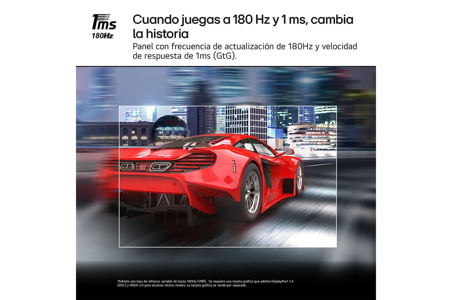 Monitor Ultragear, 24", Full HD (1920 x 1080), 180 Hz, 1 ms, AMD FreeSync, HDR10, Black