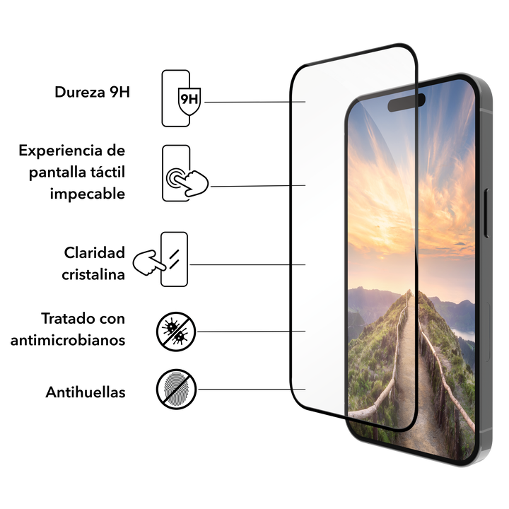 Funda iPhone 17 Pro Max Negra MS+ ECO PROTECTOR + CARGADOR 30 W - carga r&aacute;pida