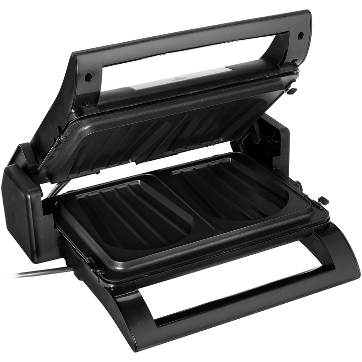 La lujosa Multi Grill Princess 112536 es perfecta si buscas una parrilla de contacto multifuncional para poder preparar un bocadillo o cocinar en familia en la parrilla de sobremesa. Puedes hacer gofres, bocadillos y usar la parrilla como teppanyaki gracias a sus placas extraíbles. Puedes ajustar la temperatura perfecta para cada producto con el termostato regulable.