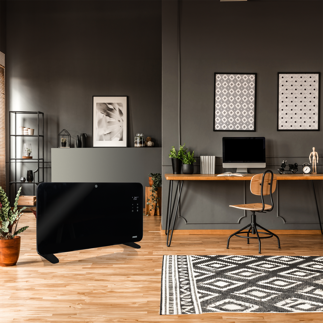 Calefactor con panel de cristal Smart 348415 1500W