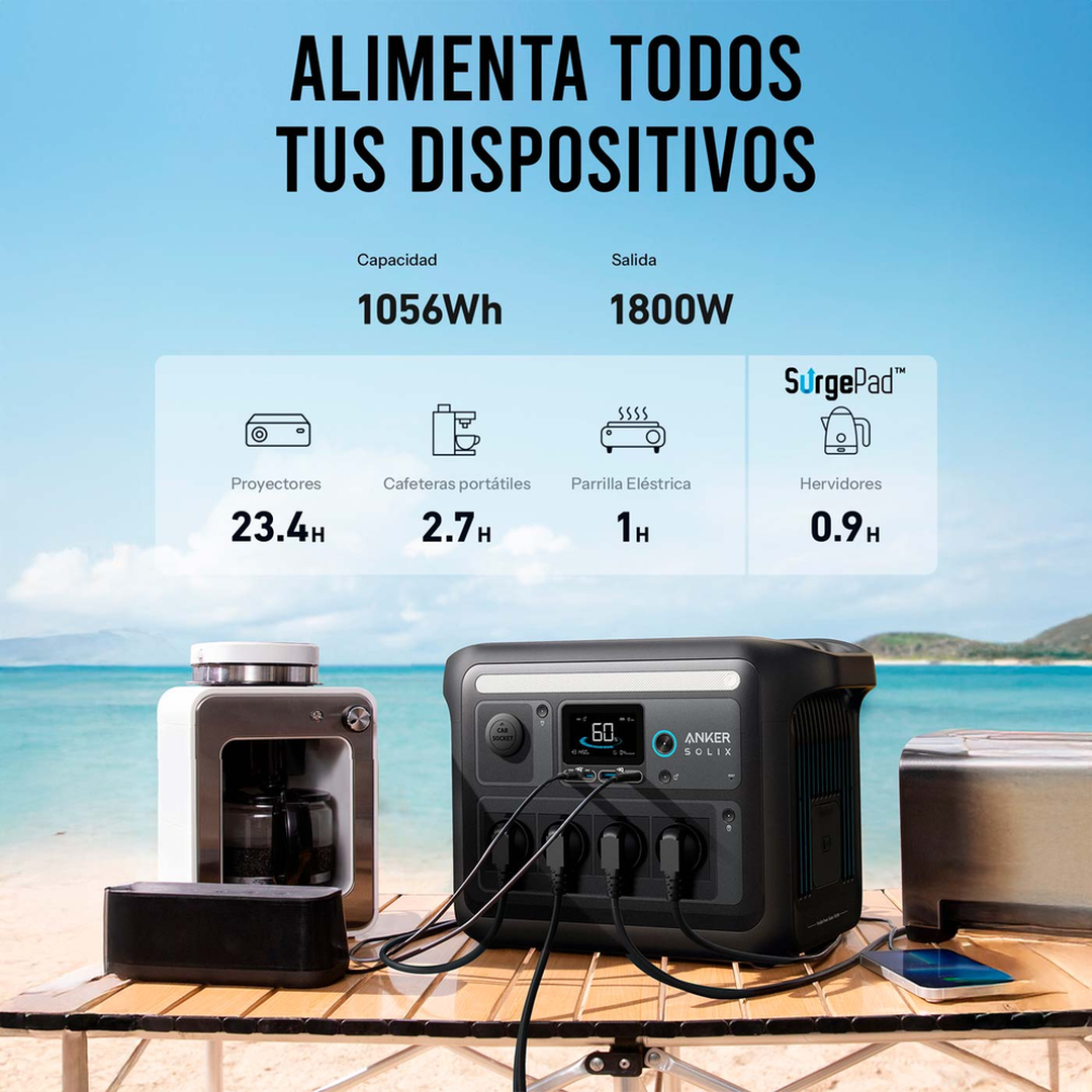 Estaci&oacute;n de Energ&iacute;a C1000X-1056Wh