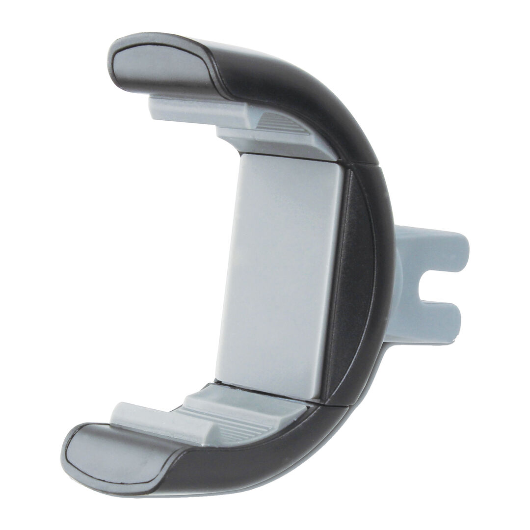 Soporte coche universal de "muvit for change" para salida de aire, con cabeza rotativa de 360&deg;, compatible con dispositivos de hasta 6,7" y fabricado con pl&aacute;stico reciclado de origen certificado.&nbsp; 

Se presenta en un embalaje respetuoso con el medio ambiente, libre de pl&aacute;sticos. 100% reciclable, certificado FSC, uso de pegamento y tinta de origen vegetal. 

En muvit for change nos comprometemos a donar el 1% de los ingresos para el planeta*.