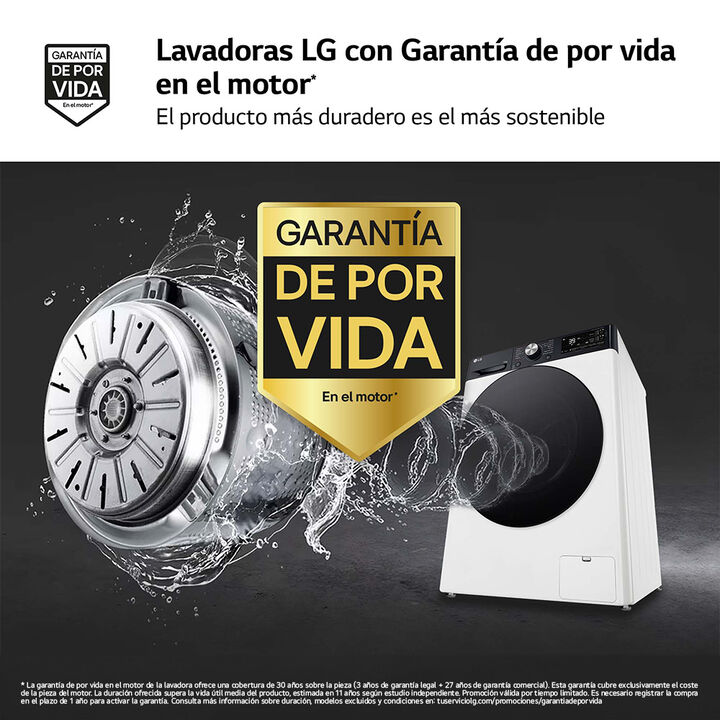 La Lavadora LG F4WR7511AGH es la elecci&oacute;n ideal