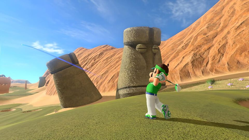 MARIO GOLF SUPER RUSH SWITCH RESERVA JUEGO F&Iacute;SICO
Es hora de desempolvar el carrito y los palos, porque llega la &uacute;ltima entrega de la serie Mario Golf para Nintendo Switch! &Uacute;nete a tus personajes favoritos del Reino Champi&ntilde;&oacute;n en circuitos repletos de naturaleza exuberante.
 
Video will open in a new window
Disfruta del juego usando los botones o con los controles de movimiento, sosteniendo el mando Joy-Con como si fuera un palo de golf. Como en la vida real, tendr&aacute;s que estudiar el viento y el terreno, aunque cuentas con algunas funciones la mar de &uacute;tiles que te ayudar&aacute;n a realizar el lanzamiento perfecto. &iexcl;Aprovecha el medidor de golpe, que muestra c&oacute;mo se curvar&aacute; la bola debido a las elevaciones del terreno, y el esc&aacute;ner, que te permite examinar el terreno del circuito!
Disfruta del juego usando los botones o con los controles de movimiento, sosteniendo el mando Joy-Con como si fuera un palo de golf. Como en la vida real, tendr&aacute;s que estudiar el viento y el terreno, aunque cuentas con algunas funciones la mar de &uacute;tiles que te ayudar&aacute;n a realizar el lanzamiento perfecto. &iexcl;Aprovecha el medidor de golpe, que muestra c&oacute;mo se curvar&aacute; la bola debido a las elevaciones del terreno, y el esc&aacute;ner, que te permite examinar el terreno del circuito!
Entre las nuevas funciones, se incluye el golf r&aacute;pido. En este modo, todo el mundo lanza al mismo tiempo y tienes que salir corriendo por el circuito para alcanzar tu bola. Tendr&aacute;s que golpearla de nuevo para acercarla al agujero y seguir avanzando. &iexcl;Deja atr&aacute;s a tus oponentes y hazte con la victoria! Tus habilidades para el golf no son los &uacute;nicos elementos que tener en cuenta: usa tambi&eacute;n las carreras y los lanzamientos especiales para derrotar a la competici&oacute;n.
En el modo historia, tu personaje Mii comenzar&aacute; su andadura como principiante y podr&aacute; convertirse en profesional enfrent&aacute;ndose a varios personajes del Reino Champi&ntilde;&oacute;n. Sube de nivel al obtener puntos de experiencia en las competiciones, y luego as&iacute;gnalos a diferentes atributos para desarrollar el personaje.
Tambi&eacute;n puedes disfrutar del modo multijugador con hasta otros tres usuarios, tanto de manera local como en l&iacute;nea.
