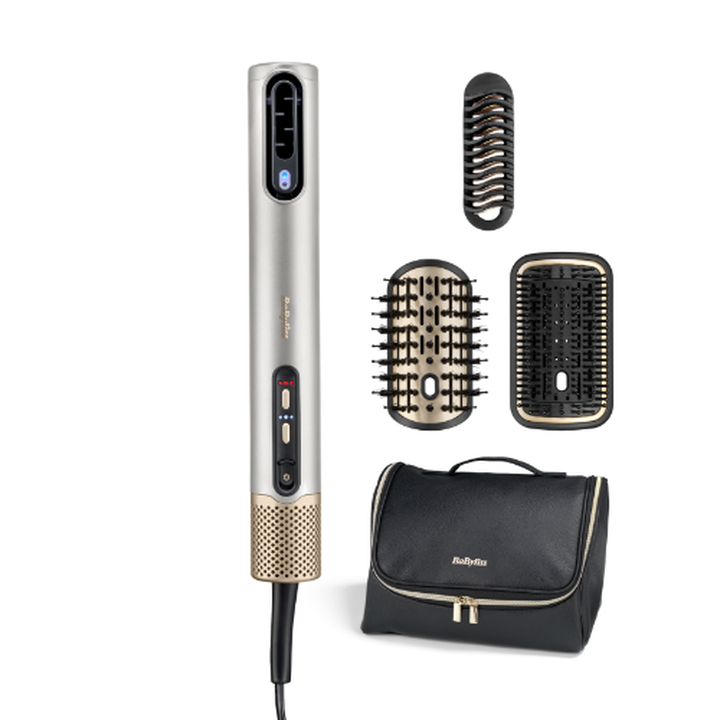 AIR WAND EDICI&Oacute;N LIMITADA
SECA. AGREGA VOLUMEN. SUAVIZA. DOMINA EL FRIZZ.
TODO EN UNO.
✓ Dise&ntilde;o excepcional
✓ Ahorra tiempo &ndash; 4 en 1
✓ No da&ntilde;a el cabello
✓ S&uacute;per ligero 385 g
✓ Ergonom&iacute;a perfecta 
✓ Rendimiento potente y precisi&oacute;n
✓ Elegante neceser de almacenamiento