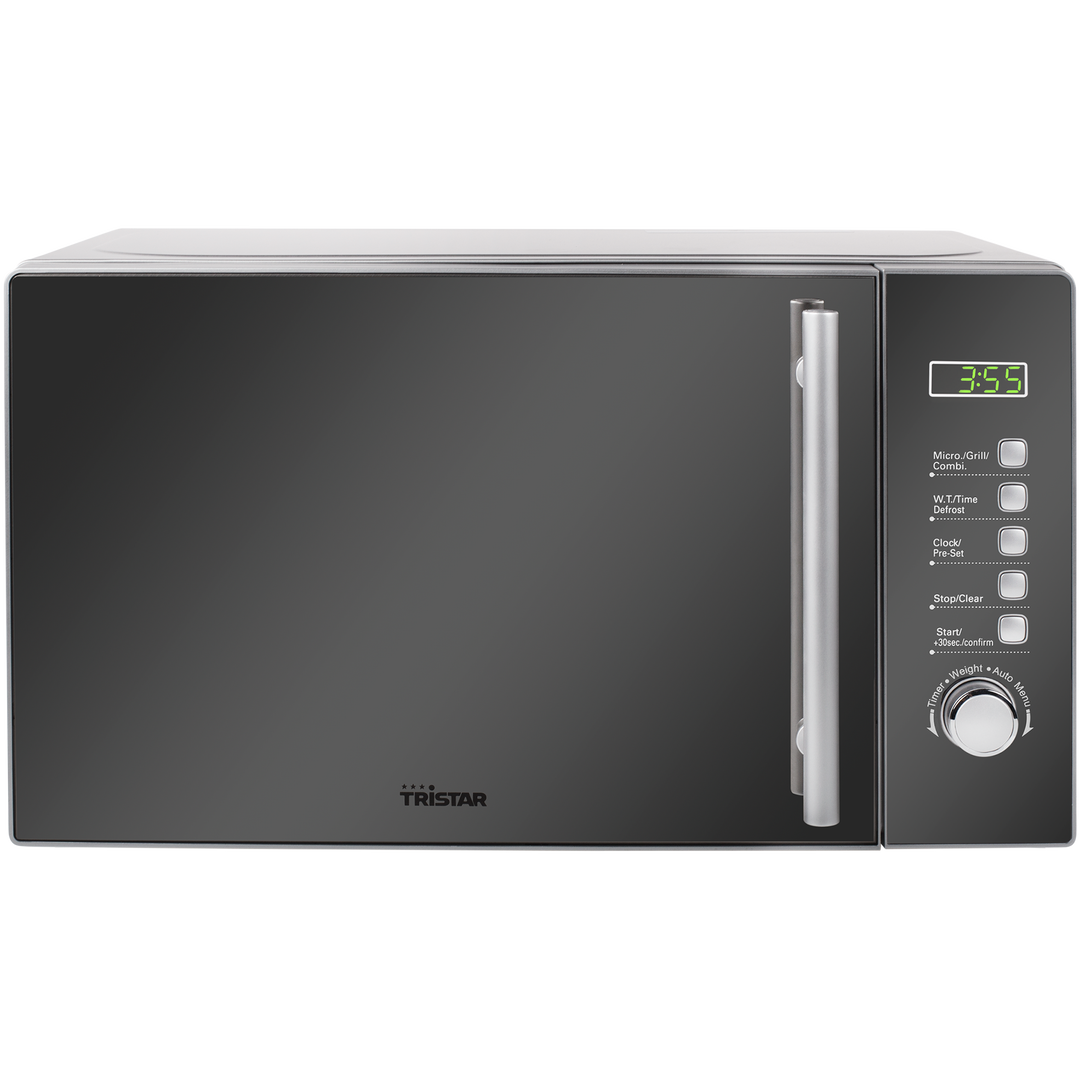 Microondas de uso fácil con capacidad de 20 L. Gracias a los 5 ajustes podrá (re)calentar o descongelar su comida fácilmente. Tiene temporizador.