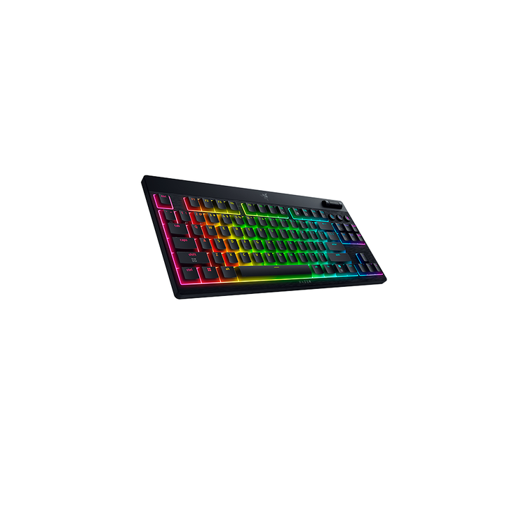 Razer BlackWidow V4 Low Profile HyperSpeed - Teclado mec&aacute;nico inal&aacute;mbrico para Gaming (HyperSpeed Wireless & BT, Control Giratorio Multifuncional y 11 Teclas de funci&oacute;n)