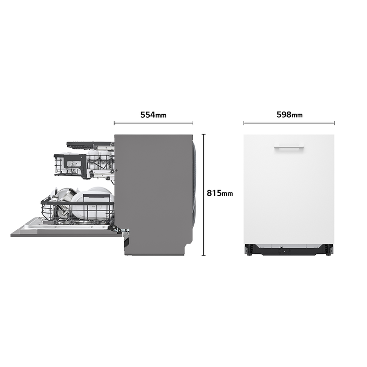 Lavavajillas integrable LG 14 cubiertos con TrueSteam, QuadWash y conectividad ThinQ