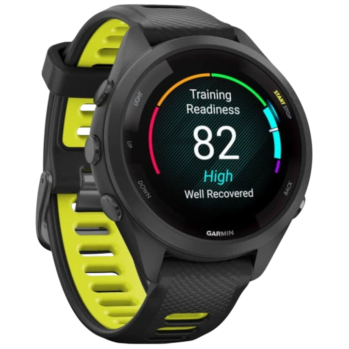 Entrena de maravilla con la serie Forerunner&reg; 265 de Garmin. Con estos relojes inteligentes puedes mejorar tu ritmo, aumentar tu rendimiento y acercarte a tus objetivos personales. Gracias a la brillante pantalla AMOLED de 1,1 o 1,3 pulgadas, as&iacute; como al funcionamiento t&aacute;ctil y con botones, puedes configurar los ajustes de forma intuitiva y r&aacute;pida. Caracter&iacute;sticas innovadoras de entrenamiento, como la preparaci&oacute;n para entrenar, te dan informaci&oacute;n sobre si est&aacute;s listo para tu pr&oacute;xima sesi&oacute;n de entrenamiento seg&uacute;n el estado del entrenamiento, el tiempo de recuperaci&oacute;n y la variabilidad de la frecuencia card&iacute;aca.