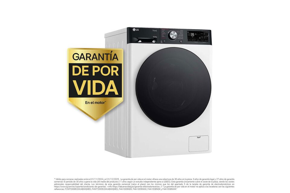 Lava-secadora 10 kg/6 kg con AI DD, TurboWash 360°, autodosificación y vapor Steam™.