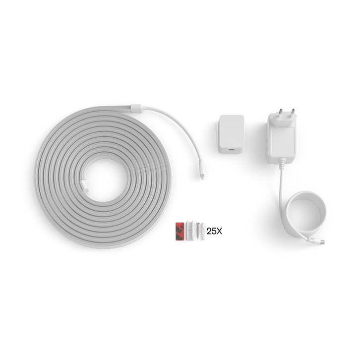 <p>Tira de Led HUE LightStrips Flux</p>
<p>LED integrado RGB.</p>
<p>No compatible con extensiones y bases de otras versiones.</p>
<p>Bridge NO incluido.</p>
<p>La tira de luz Flux aporta una fina l&iacute;nea de luz para lavado de espacios interiores con un degradado de colores coherente con la mezcla de colores de precisi&oacute;n Chromasync&trade;. Ilumina los rincones con los tonos de blanco m&aacute;s puros con ledes dedicados y c&aacute;lidos. Utiliza la tira de luz Flux detr&aacute;s de los muebles del televisor, alrededor de las esquinas de las camas y a lo largo de las estanter&iacute;as para a&ntilde;adir una iluminaci&oacute;n suave e indirecta que se adapte a cualquier estado de &aacute;nimo. Disfruta de una instalaci&oacute;n flexible: corta, reutiliza y prolonga la tira de luz para adaptarla y encajarla en cualquier espacio. Consigue un control total, personalizaci&oacute;n y escenas de iluminaci&oacute;n adaptadas con la galardonada aplicaci&oacute;n Hue y el control por voz.</p>
<ul style="list-style-type: circle;">
<li><strong>Bombillas Compatibles:&nbsp;</strong>LED Integrado.</li>
<li><strong>Regulable:</strong>&nbsp;SI</li>
<li><strong>Cambio de Color (PowerLED):</strong>&nbsp;SI</li>
<li><strong>Adaptador de corriente incluido:</strong>&nbsp;SI</li>
<li><strong>Luminosidad (LM):</strong>&nbsp;1200 lm a 4000&ordm;k</li>
<li><strong>Bridge incluido:</strong>&nbsp;NO</li>
<li><strong>Largo (mm):&nbsp;</strong>3000</li>
<li><strong>Altura (mm):&nbsp;</strong>6</li>
<li><strong>Ancho (mm):</strong>&nbsp;14,5</li>
<li><strong>Material:&nbsp;</strong>Sint&eacute;tico</li>
<li><strong>Color:</strong>&nbsp;Mate</li>
<li><strong>Extensible:</strong>&nbsp;NO</li>
<li><strong>Protecci&oacute;n IP:</strong>&nbsp;IP20</li>
</ul>