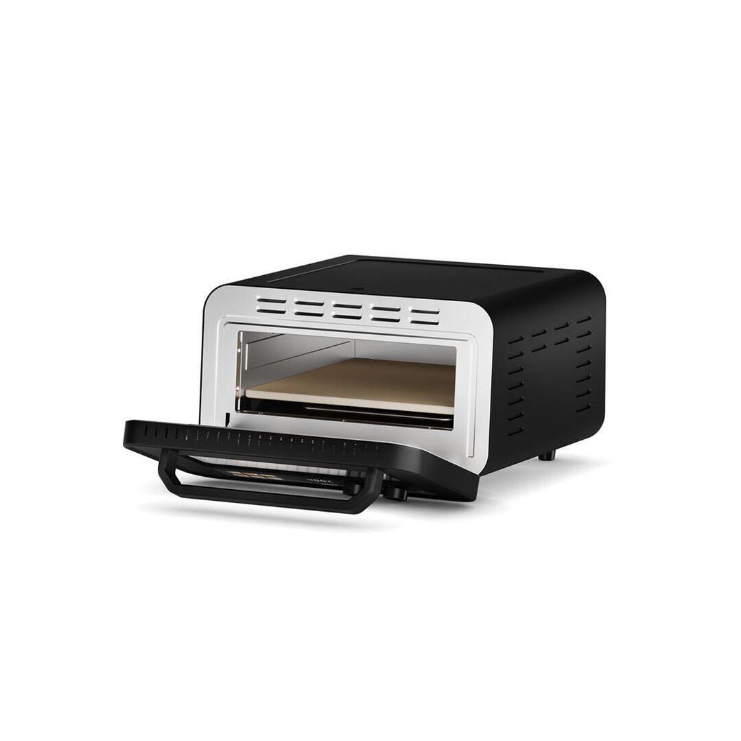 Prepara pizzas perfectas en minutos con este potente horno para pizza de 2100 W, diseñado tanto para uso en interiores como en exteriores. Con una temperatura máxima de 400 °C, calor superior e inferior, y una capacidad de 15 L, es la elección ideal para los amantes de la pizza. Equipado con un panel táctil digital, un termostato ajustable y una piedra para pizza, este horno garantiza resultados profesionales en todo momento. Ya sea para una cena informal o una ocasión especial, este horno para pizza es imprescindible en cualquier cocina.