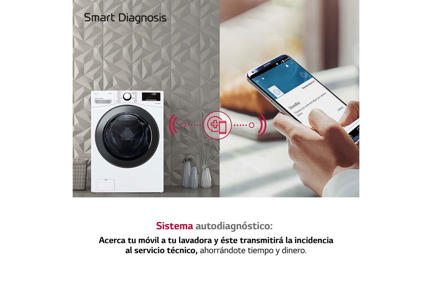 Lavadora LG 17 kg con Inverter Direct Drive, Steam y fondo 77 cm