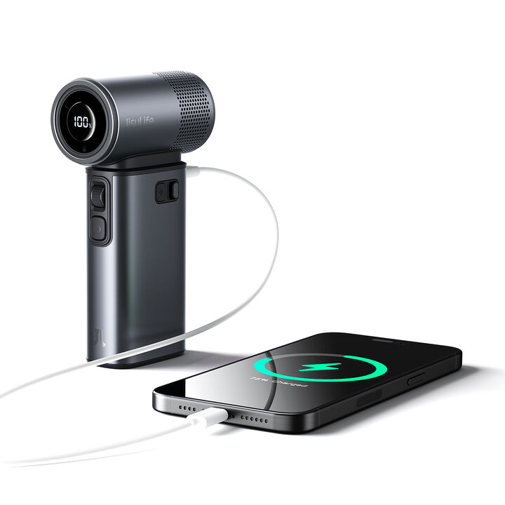 Potencia, versatilidad y estilo en la palma de tu mano. El JISULIFE Handheld Fan Ultra2 es un potente ventilador port&aacute;til que alcanza hasta 17 m/s, con 100 niveles de velocidad ajustables. Su bater&iacute;a de 9000 mAh ofrece hasta 25 horas de autonom&iacute;a y funciona tambi&eacute;n como power bank y linterna. Con un dise&ntilde;o premium, es tu aliado perfecto para cualquier situaci&oacute;n.Potencia, versatilidad y estilo en la palma de tu mano. El JISULIFE Handheld Fan Ultra2 es un potente ventilador port&aacute;til que alcanza hasta 17 m/s, con 100 niveles de velocidad ajustables. Su bater&iacute;a de 9000 mAh ofrece hasta 25 horas de autonom&iacute;a y funciona tambi&eacute;n como power bank y linterna. Con un dise&ntilde;o premium, es tu aliado perfecto para cualquier situaci&oacute;n.