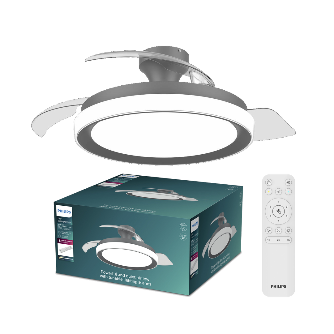 Ventilador Plegable de Techo Bliss 2026 DC Negro