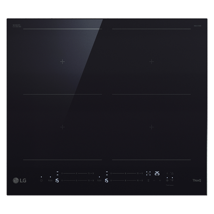 Placa de inducci&oacute;n de 59 cm con 2 zonas Flex, controles t&aacute;ctiles deslizantes, funci&oacute;n Boost de 3,3 kW y conectividad WiFi para sincronizaci&oacute;n con campana. Cristal negro y m&aacute;xima flexibilidad de cocci&oacute;n