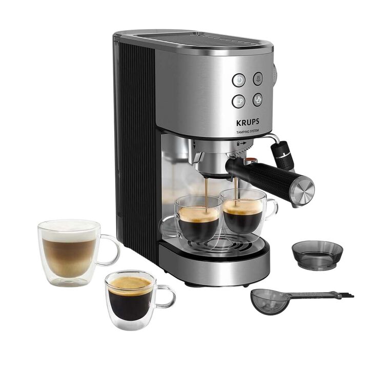 Descripci&oacute;n
Krups Espresso de nivel barista con autoprensado, calentamiento r&aacute;pido y extracci&oacute;n perfecta gracias a sus 15 bares de presi&oacute;n.