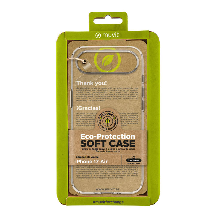 La protección del medio ambiente es, hoy en día, una preocupación en todo momento, junto a la preocupación de proteger nuestro Smartphone. Con las fundas recycletek de muvit for change, proponemos una gama de fundas reciclables, fabricadas con materiales reciclados. Una manera responsable de proteger nuestro smartphone. Porque contribuir en la lucha contra la contaminación y proteger nuestro ecosistema, debe formar parte de nuestros gestos cotidianos.