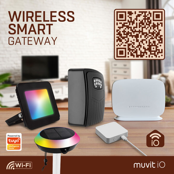 Este bundle contiene la caja de llaves inal&aacute;mbrica exterior y el Gateway inal&aacute;mbrico para conectar tus dispositivos a internet y poder domotizar tu hogar. Con este pack podr&aacute;s controlar la caja de llaves u otros productos de muvit desde donde quieras, con la m&aacute;xima comodidad y confort posibles.