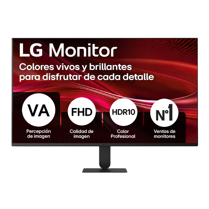 Monitor LG de 32" (31,5") con panel VA Full HD, 120 Hz, HDR10 y sRGB 99%. Contraste 3500:1, Dual Controller y dise&ntilde;o sin marcos en 3 lados, ideal para trabajar y disfrutar desde casa.